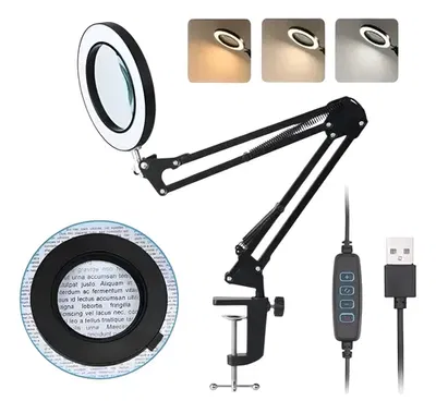 LAMPARA VELADOR LED CON LUPA ARTICULADA 83043