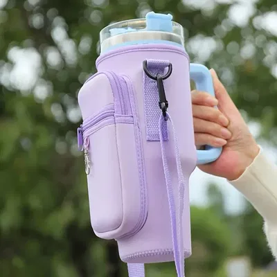 PORTA BOTELLA TERMICO CON CORREA