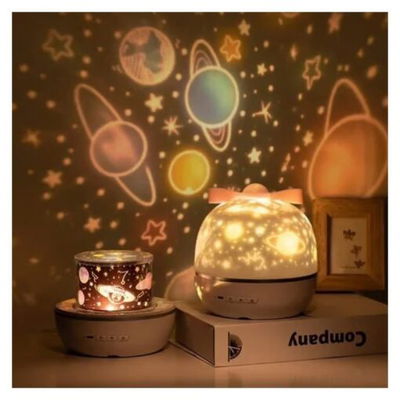 LÁMPARA VELADOR PROYECTOR LED 360° HOG0112