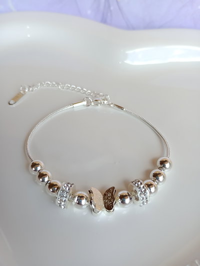 Pulsera MariposayBrillos