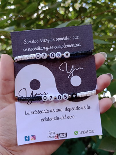 Pulseras Yin Yang personalizadas 