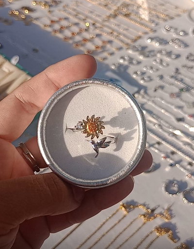 Anillo giratorio Girasol