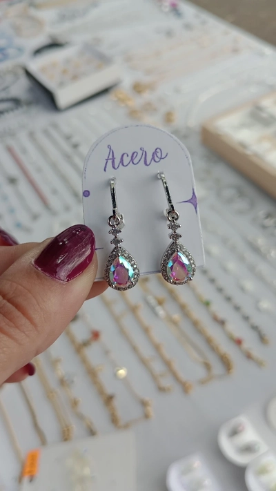 Aros de gota Tornasolado 