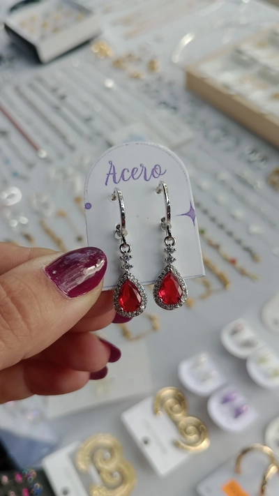 Aros de gota Rojo