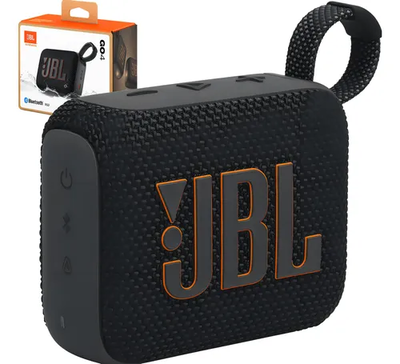 Parlante JBL Go JBL GO 4 GO4 portátil con bluetooth waterproof negro
