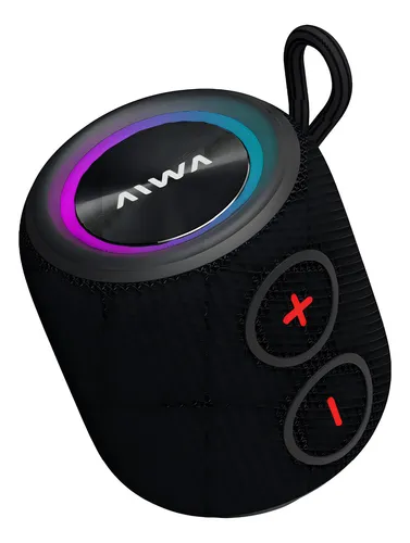 Parlante Bluetooth Portátil Aiwa Waterproof 6w 1200 Mah Ipx7 Usb-c Luces Rgb