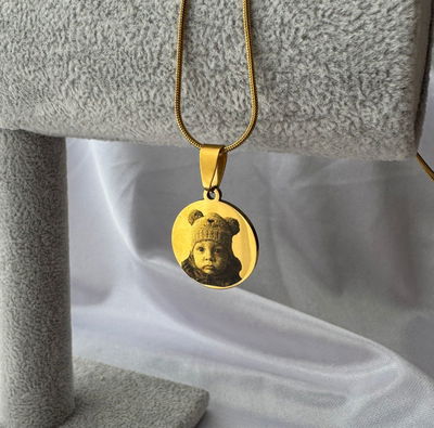 Collar Fotograbado Venezia 2cm Dorado