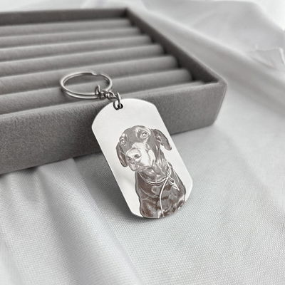 Llavero con Foto Grabada Clásico