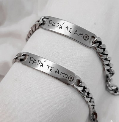 Pulsera Identidad Grabada para papá
