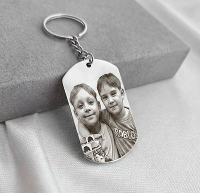 Llavero con Foto Grabada para papá