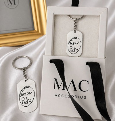  Set 2 llaveros grabados para papá y abuelo