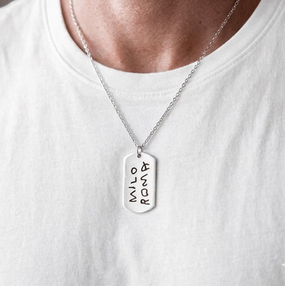 Collar con Grabado clasico para papá