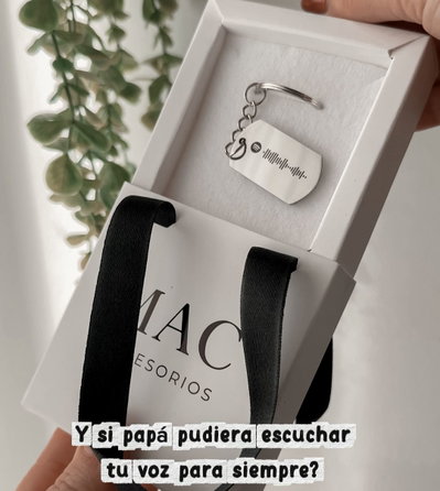 Llavero o collar con audio propio 