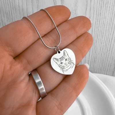 Collar Corazón con Grabado