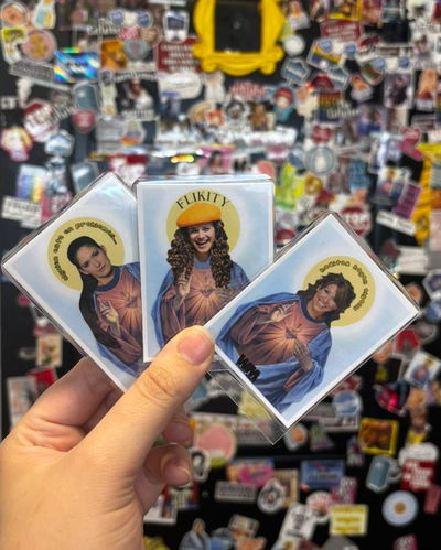 ESTAMPITA PLASTIFICADA: MARGARITA X3