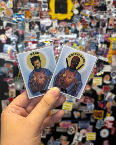 ESTAMPITA PLASTIFICADA: WOLVERINE Y DEADPOOL X2