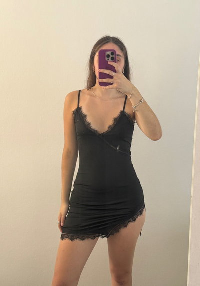 Vestido Lencero Micro c/ Encaje 