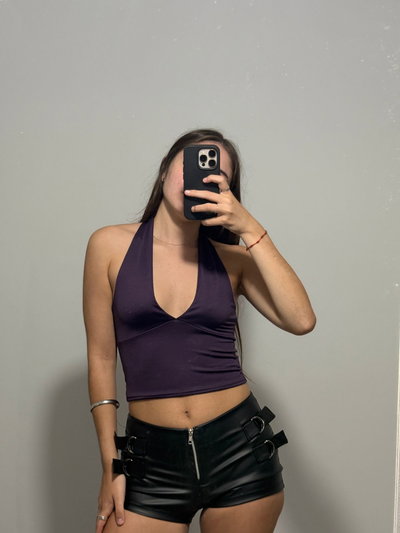 Shorts Ecocuero c/Hebilla Tiro bajo 