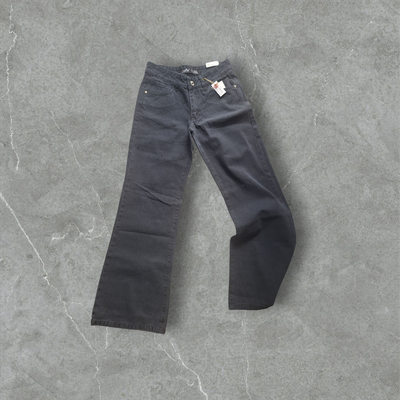 Wide Leg Tiro Bajo Black 