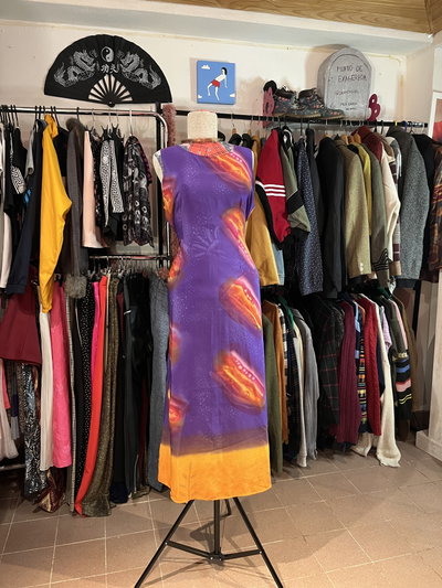 Vestido de seda panchi T XL