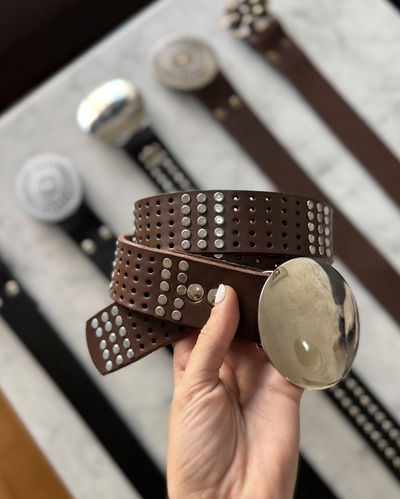 Cinturón rock marrón