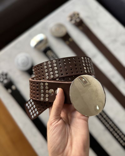 Cinturón rock marrón