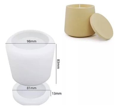 MOLDE RECIPIENTE CON TAPA