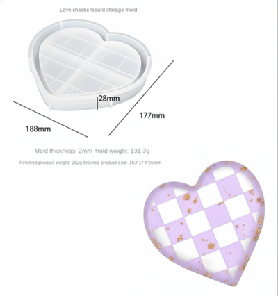 MOLDE BANDEJA CORAZÓN 