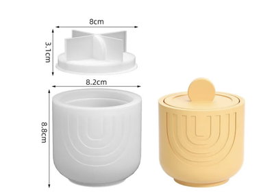 MOLDE RECIPIENTE CON TAPA 