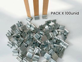 PACK DE 100 SOPORTE MECHA DE MADERA