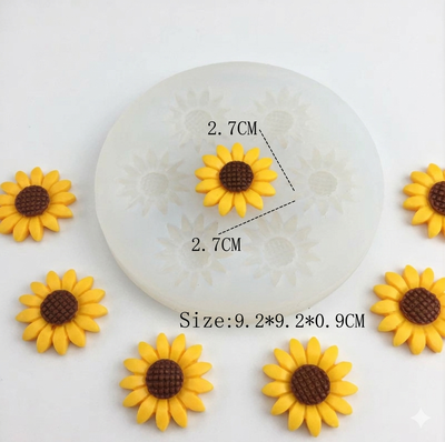 MOLDE 7 MINI GIRASOLES 🌻 