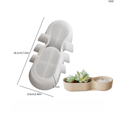 MOLDE DOBLE PORTA VELA 