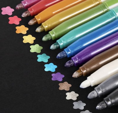 MARCADORES METALIZADOS POR 12 COLORES