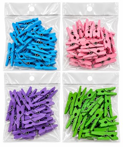 1 PAQUETE DE MINI BROCHES DE COLORES 