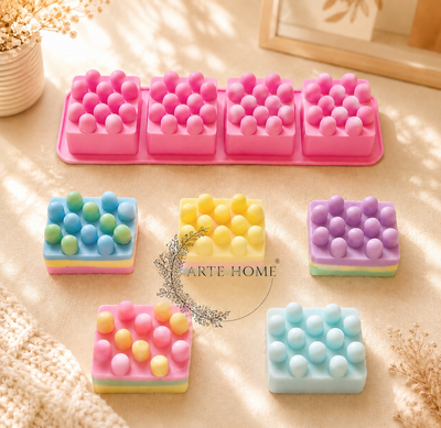 MOLDE 4 JABONES RECTANGULARES MASAJEADOR