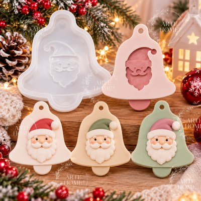 MOLDE CAMPANA CARA PAPÁ NOEL