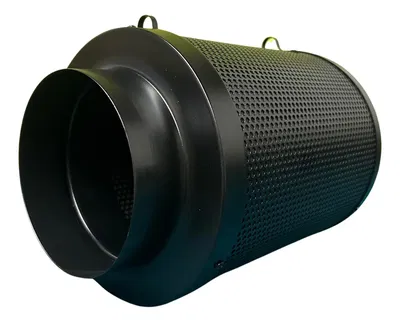 Filtro De Olor Carbon Activado 6x30 Cm Cultivo Indoor Metal
