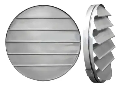 Rejilla De Ventilacion Persiana Movil Pared Extractor 40 Cm Gris