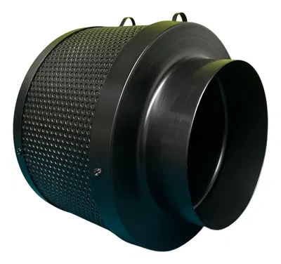 Filtro De Olor Carbon Activado 6x15 Cm Cultivo Indoor Metal