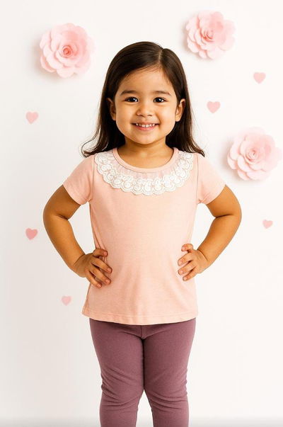 Remera Beba con Puntilla