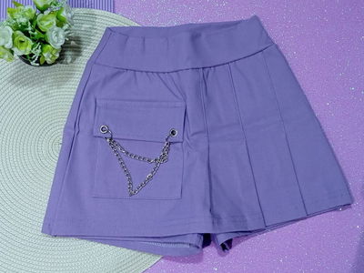 Pollera Short Cargo Lila