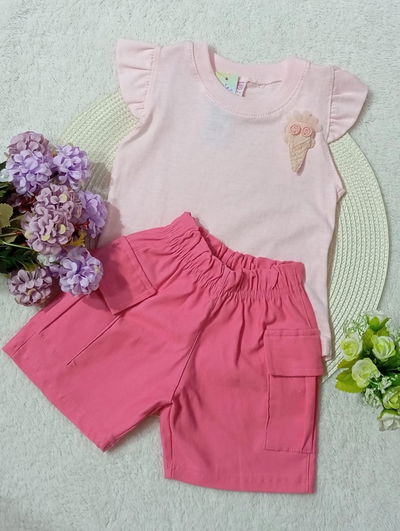 Short Bengalina fuxia