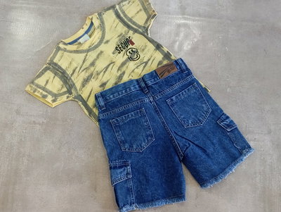 Bermuda de Jean con Roturas Varón – Short Denim Nene