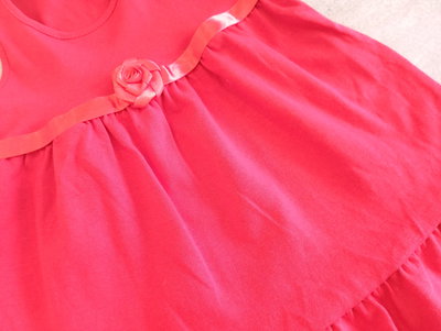 Vestido Rosa con Cinturón Bebé Niña – Vestido Beba