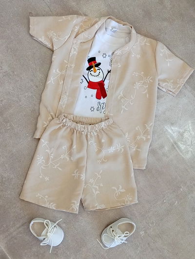 🎄 Conjunto de Lino Navideño 