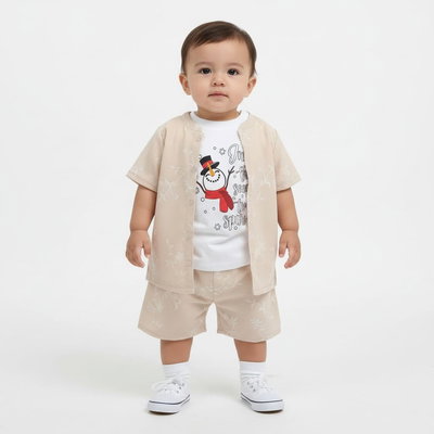Conjunto Lino Navideño Bebé Niño – Set Navidad Bebé