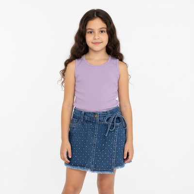 Short Pollera Jean con Glitters Nena – Falda Jean