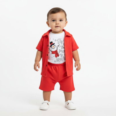 Conjunto Lino Navideño Bebé Variante – Set Navidad
