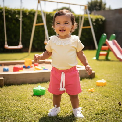 Short Rústico Sol Bebé Niña – Short Bebé Verano