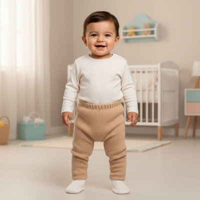 Calza Lanilla Marrón Bebé Niña – Calza Abrigo